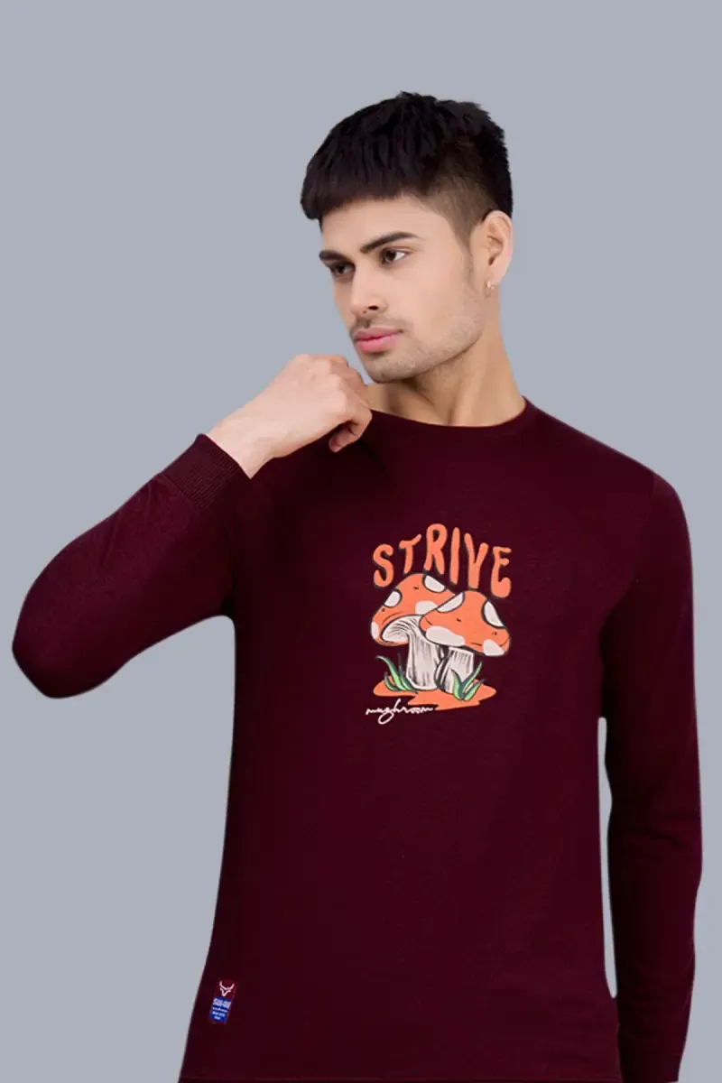 Cotton Blend Printed Sweatshirts for Men 026836MARS2