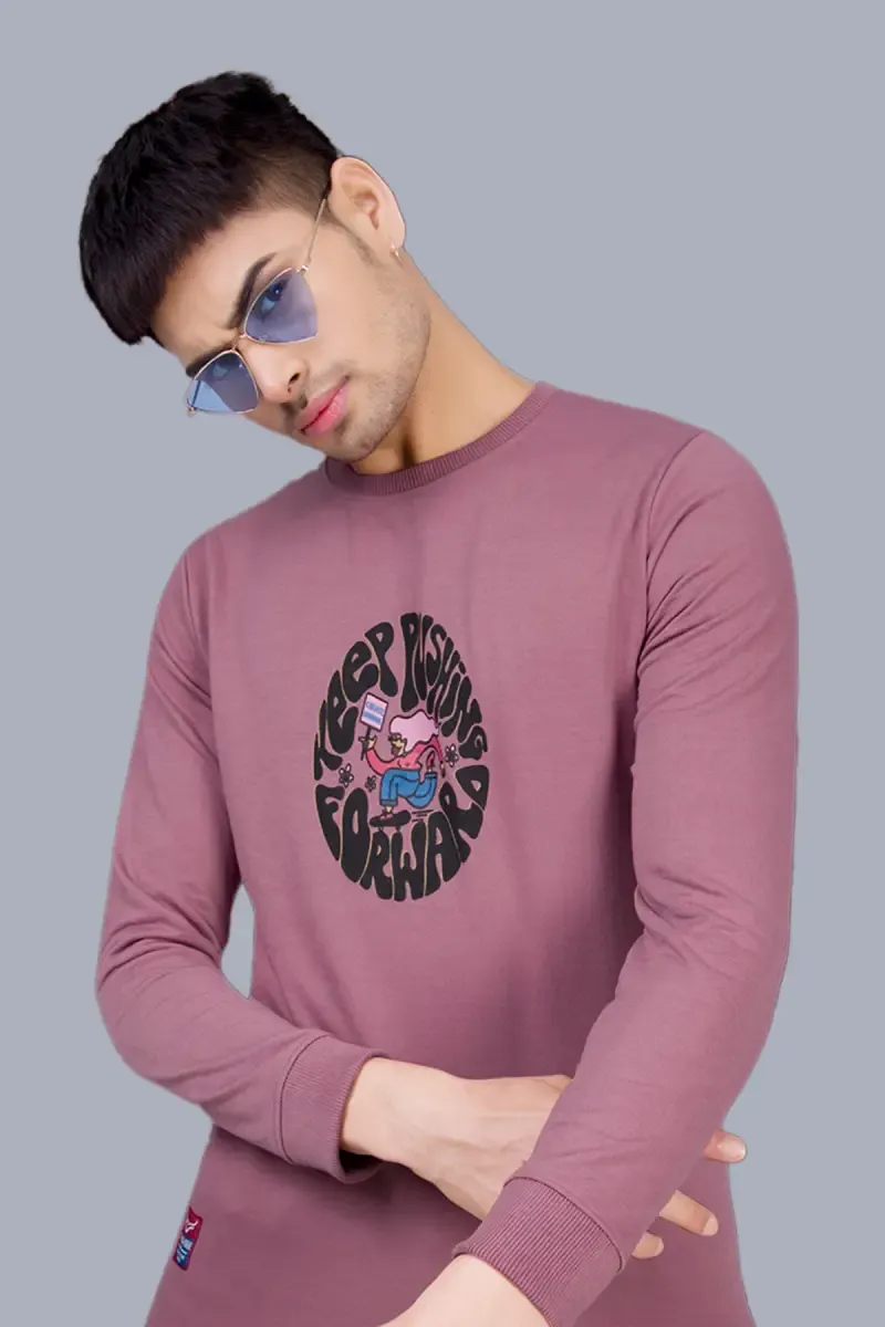 Men's Cotton Blend Printed Sweatshirts 026837MAUS