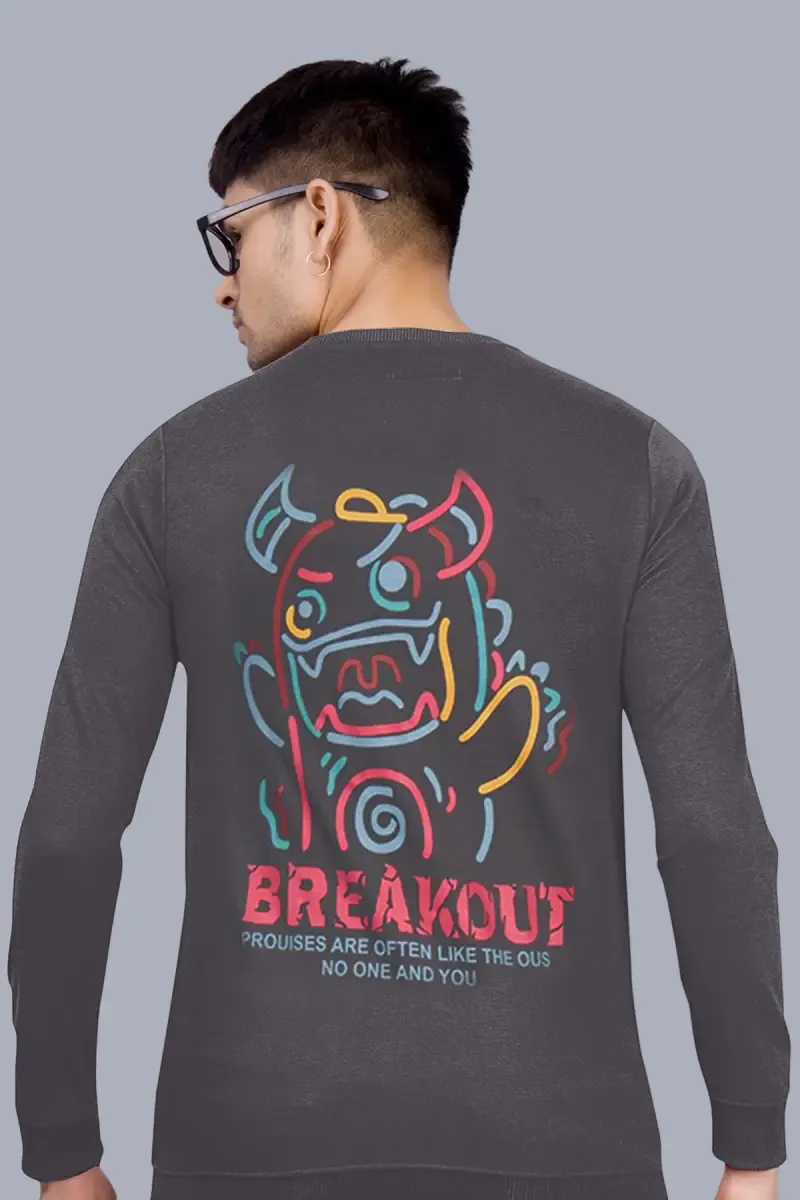 Cotton Blend Printed Sweatshirts for Men