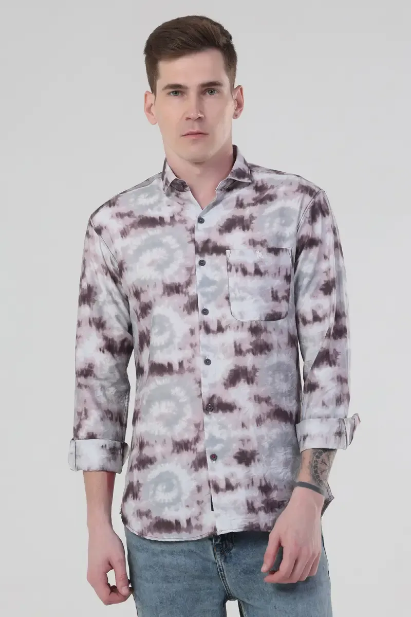 Cotton Printed Casual Shirt for Men 026858MULXXL