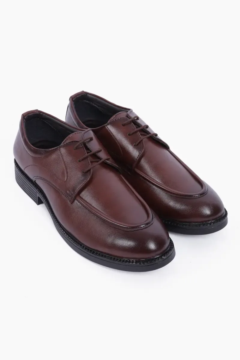 Men's Synthetic Leather Lace-Ups Formal Derby Shoes 02689010BRO