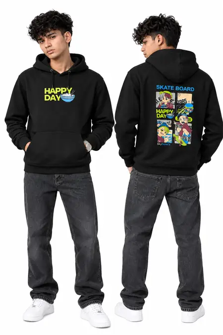 Cotton Graphic Print Hoodie for Men