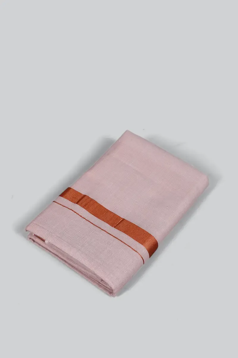 Men's Pure Tissue Dhoti with Zari Border