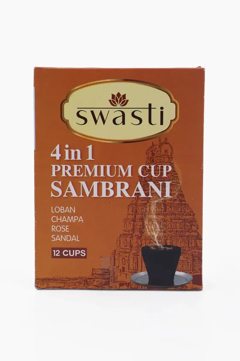 Swasti 4 in 1 Premium Cup Sambrani - 12 Cups