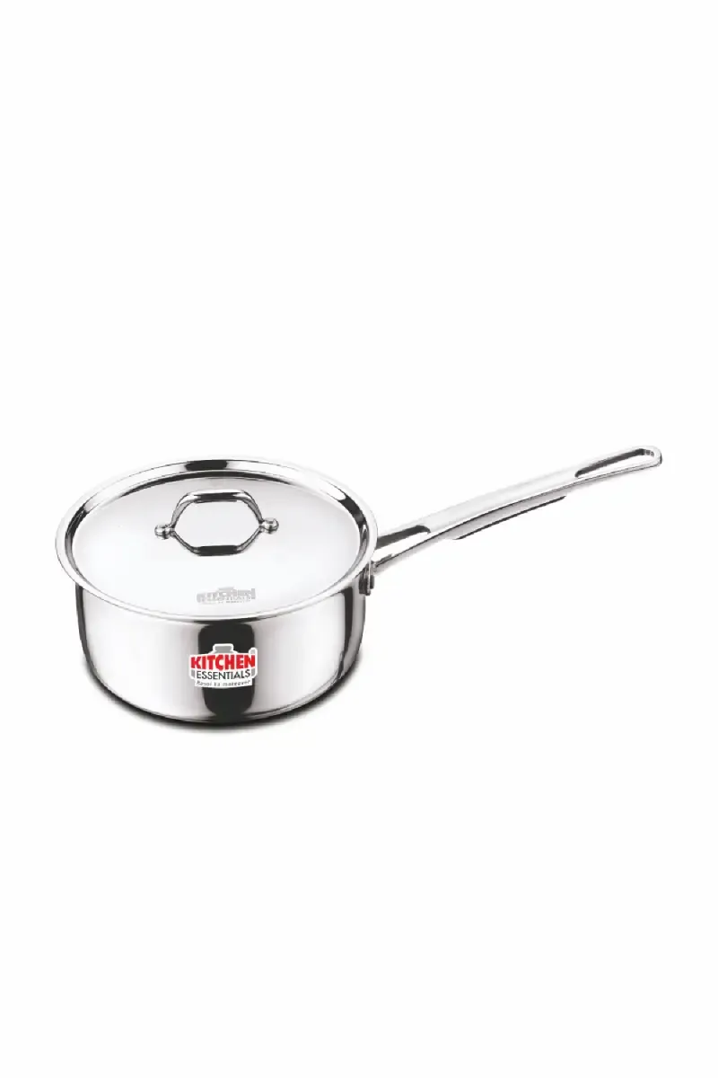 Triply Stainless Steel Sauce Pan with Lid - 1 Ltr / 14cm (Kitchen Essential)