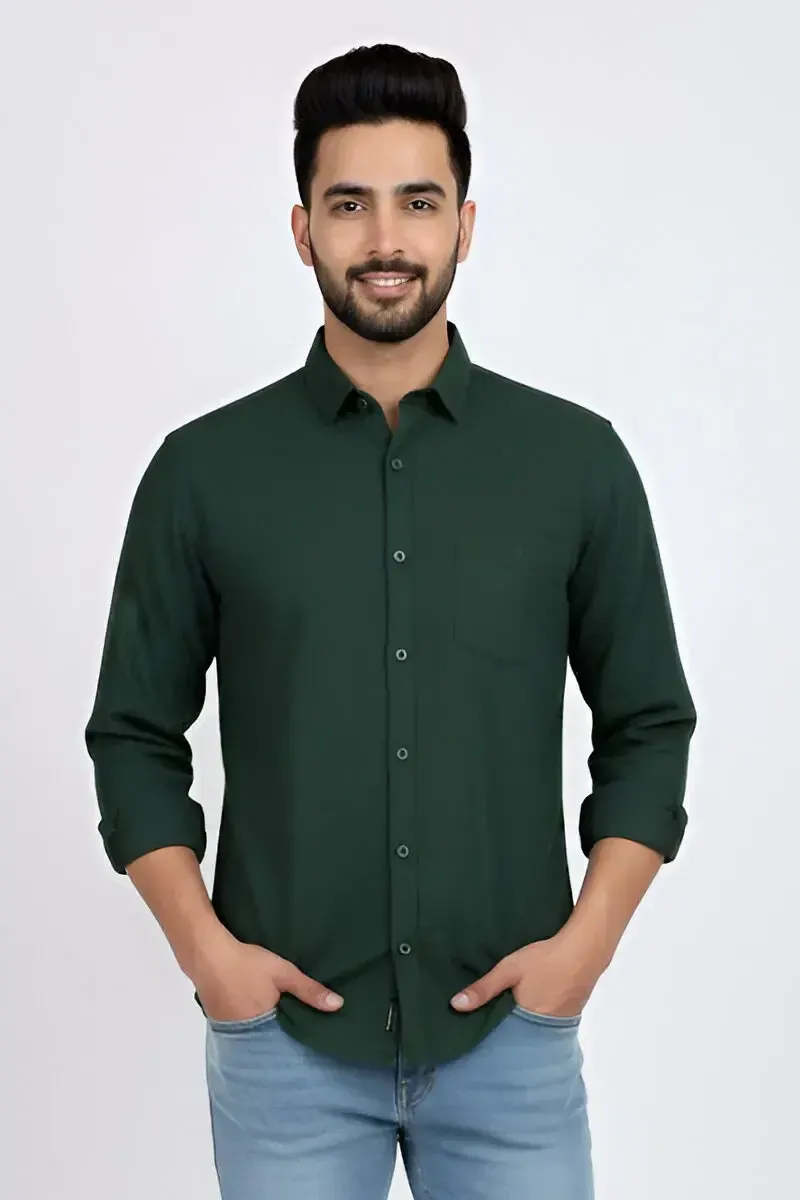 Linen Solid Casual Shirts for Men 027028GREXXL