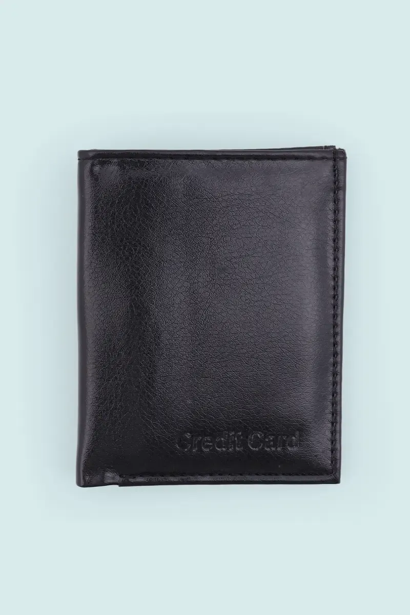 Men's Solid Synthetic Two Fold Wallet