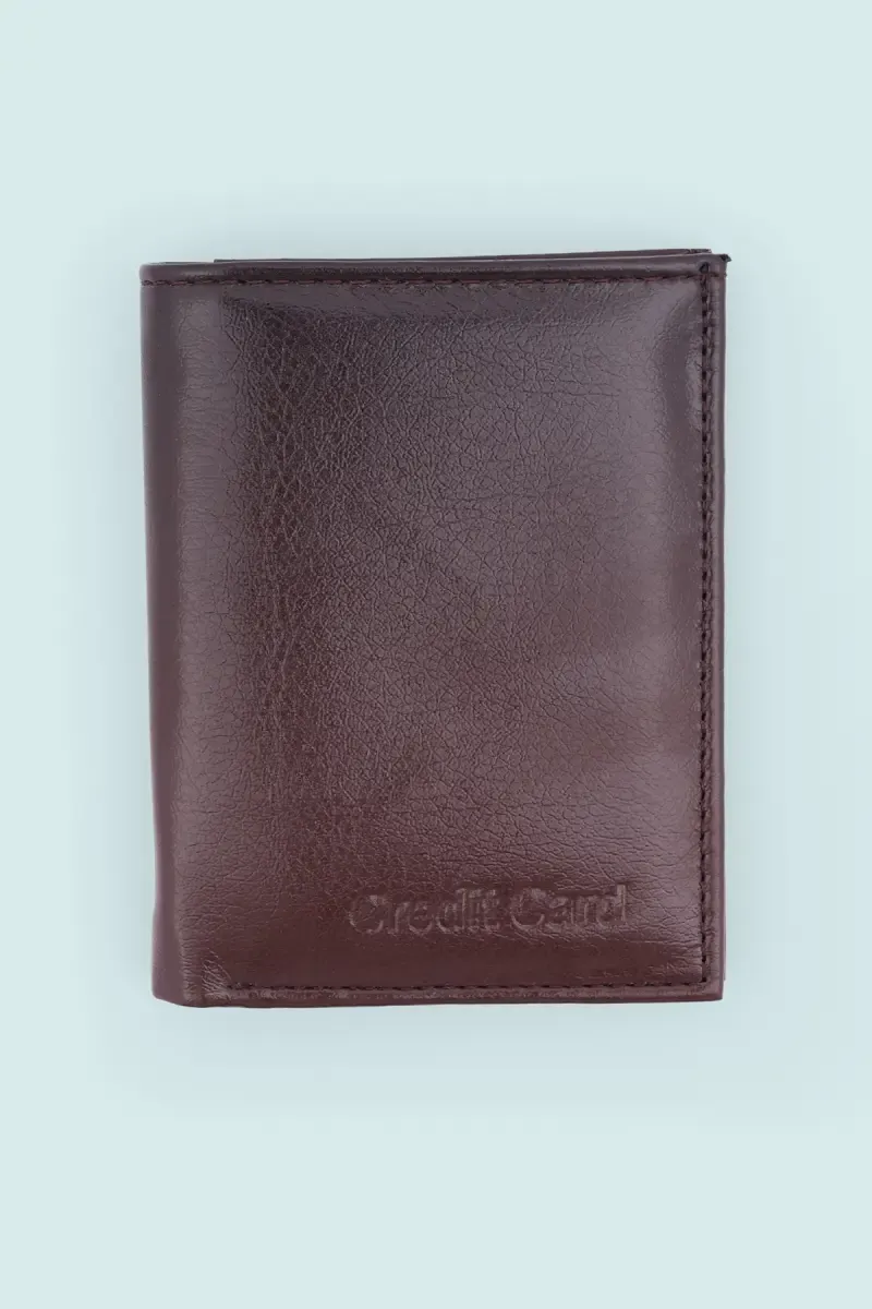 Men's Solid Synthetic Two Fold Wallet
