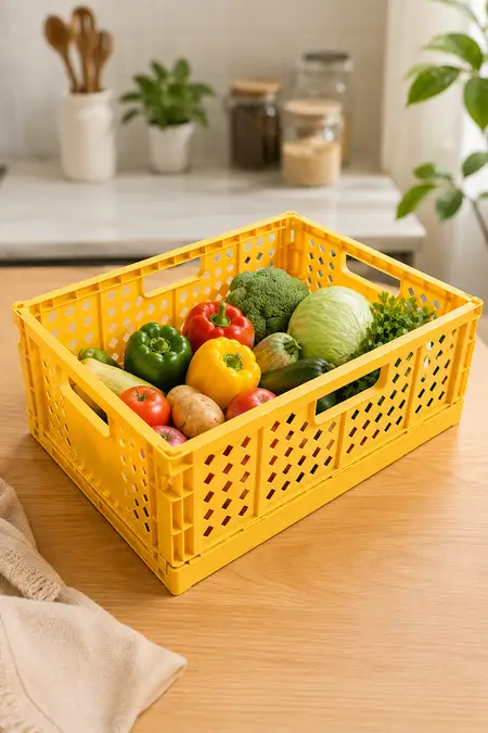 Plastic Detachable Folding Storage Basket - 34 Cm