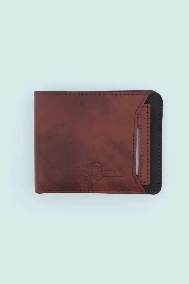 Men's Solid Synthetic Two Fold Wallet 027090ANTBROONESIZ