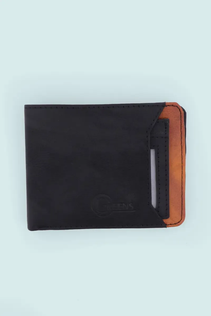 Men's Solid Synthetic Two Fold Wallet 027090BLAONESIZ