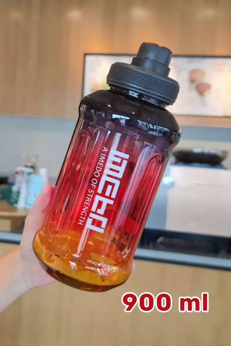Plastic Flip Up Cap Water Bottle - 900ml 027096BLA900ML2
