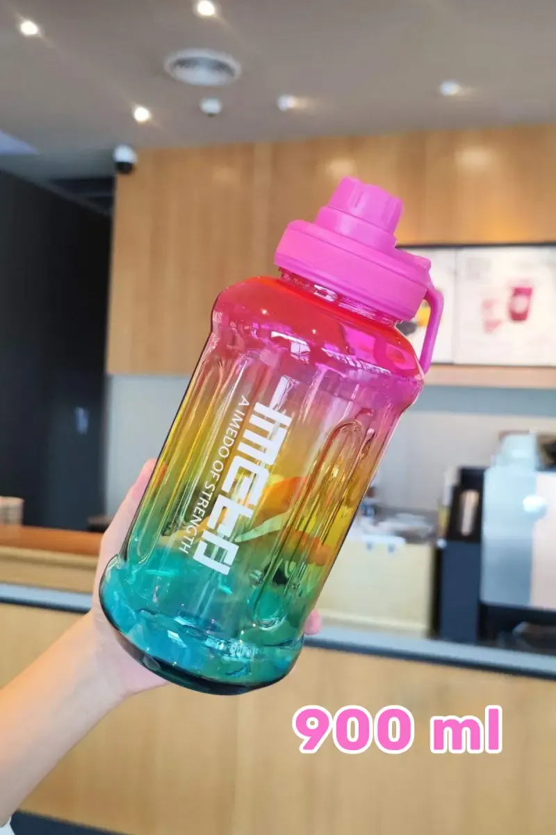 Plastic Flip Up Cap Water Bottle - 900ml 027096PIN900ML2
