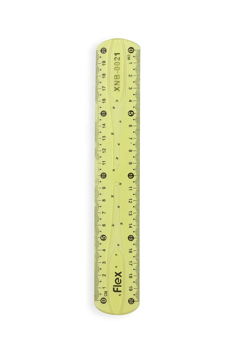 Plastic Scale 20 Cm (Yellow) - Pack of 1