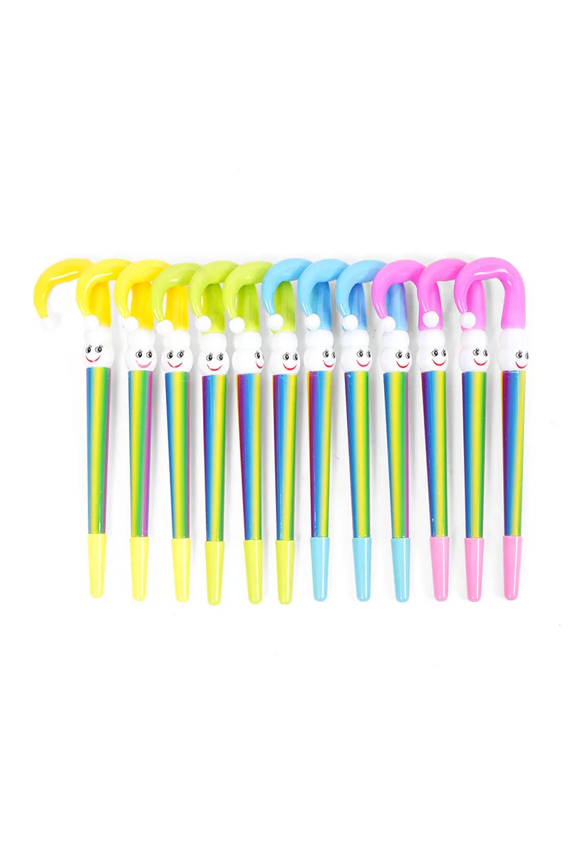 Fancy Umberalla Ball Pen (Multicolor) - Pack of 12