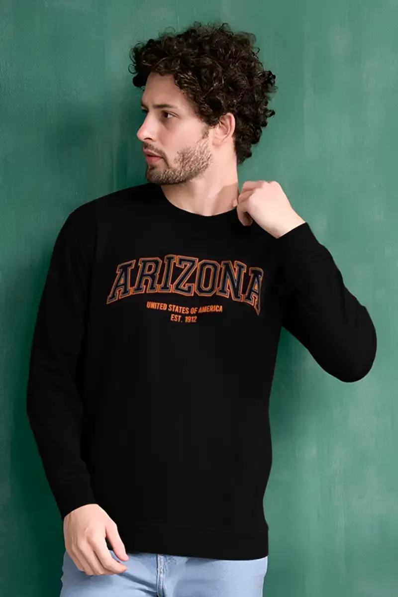 Cotton Typographic Print Sweatshirts for Men