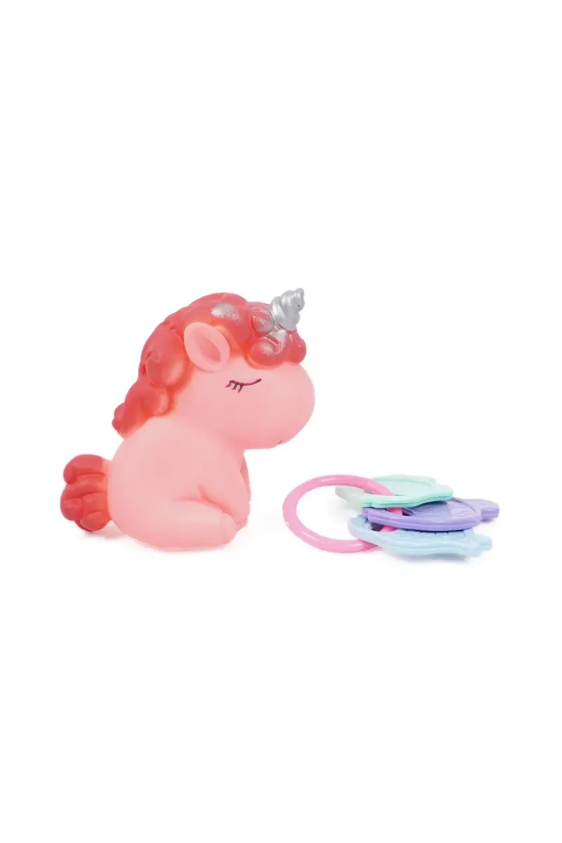 Ratna's Squeezy Unicorn Baby Teether (Light Pink) - Pack of 1 027259LIGPIN