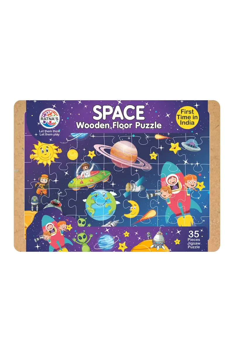 Space Wooden Floor Puzzle For Kids - 35 Pcs