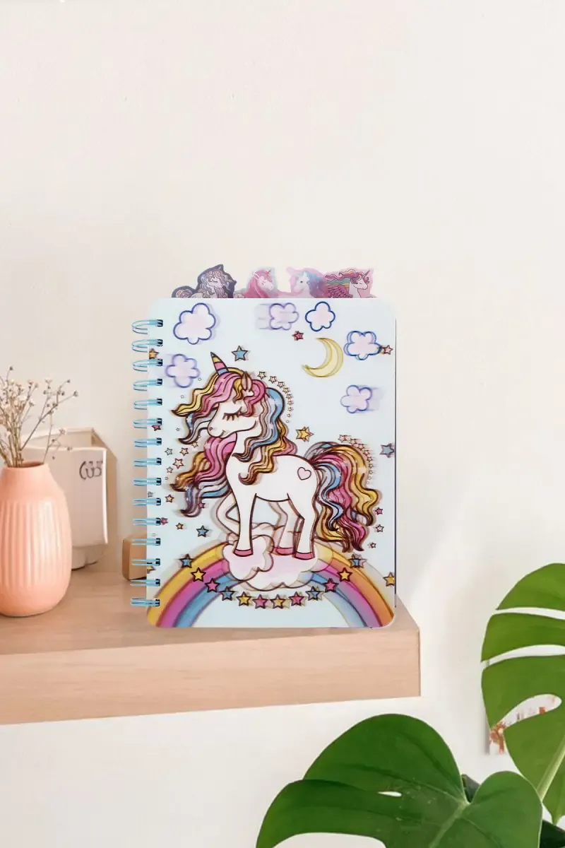 Unicorn Spiral Ruled Notebook - 80 Pages