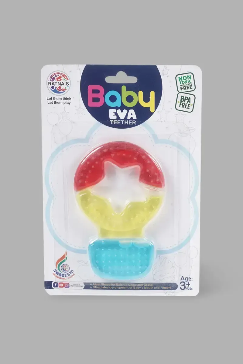 Ratna's Star Shaped Baby Teether (Red & Yellow) - Pack of 1 027403RED&YEL