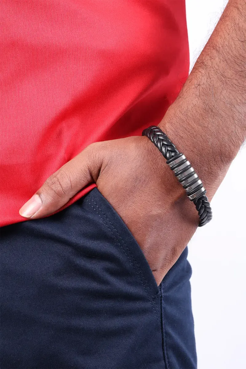 Silver Plated Wraparound Bracelet for Men