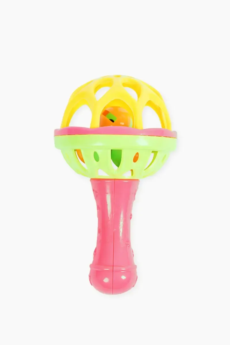 Ratna's Attractive Jazz Rattle For Babies - (Yellow & Pink) 027410YEL&PIN2