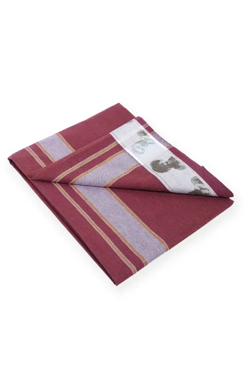 Men's Thalapathy Print Cotton Dhoti 027477BRO2MTR