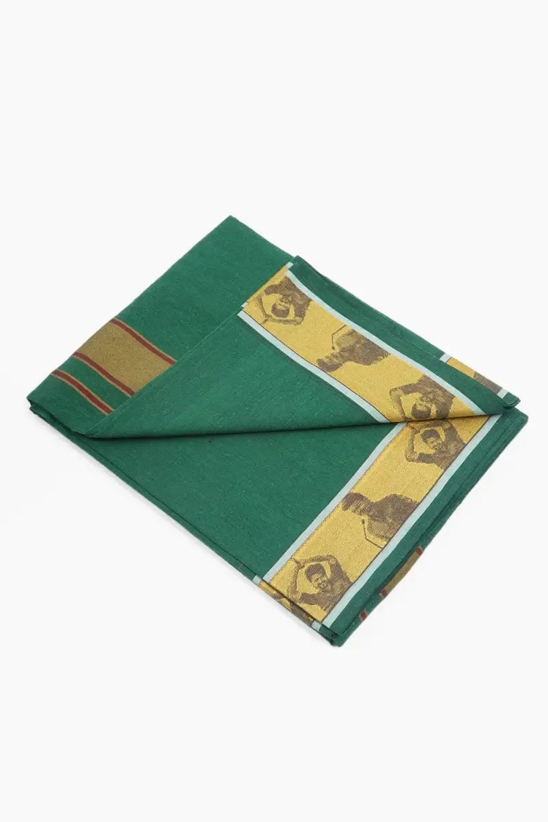 Cotton Unstitched Printed Dhoti for Men