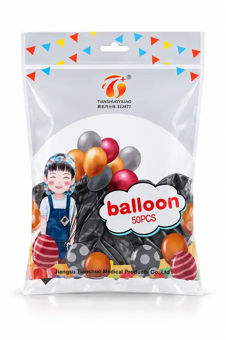 Metallic Chrome Balloons for Decoration- Pack of 50 (Black)