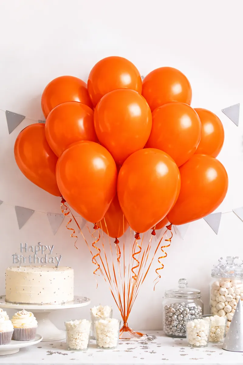 Fun Time Prince Celebrations Party Balloons - (Orange)
