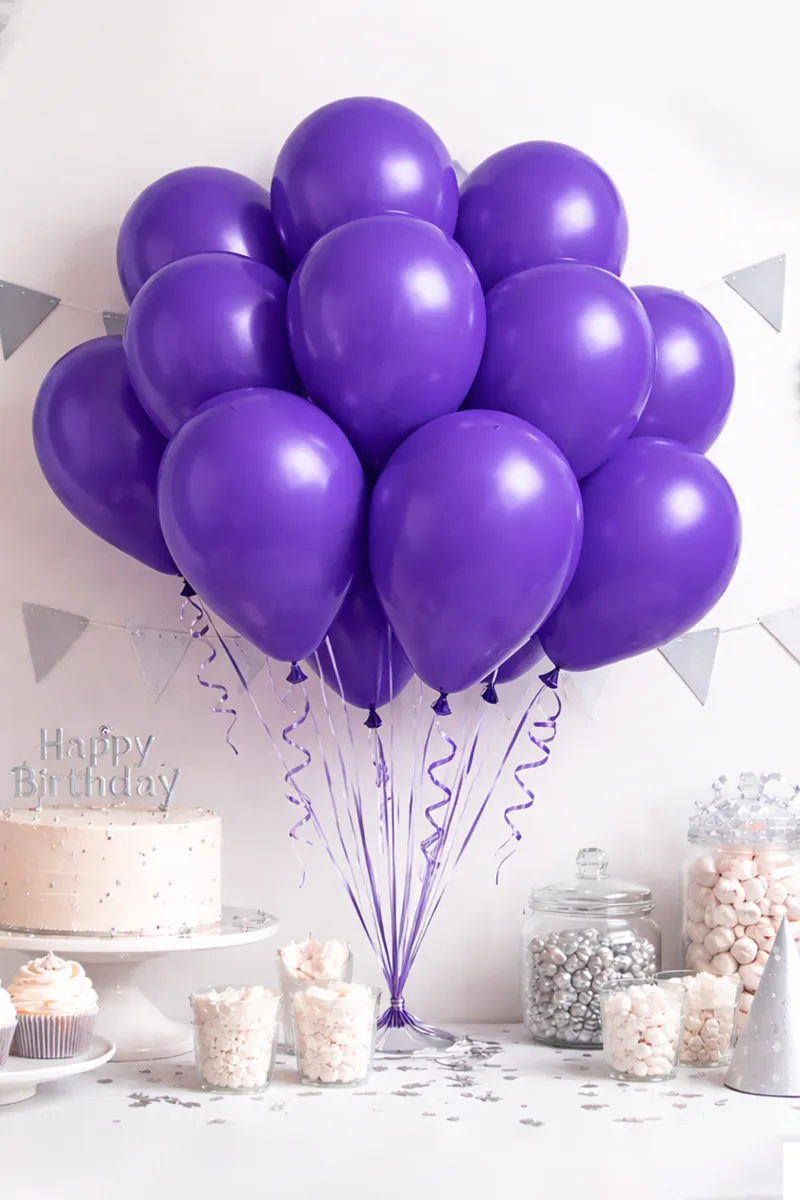 Fun Time Prince Celebrations Party Balloons - (Purple)