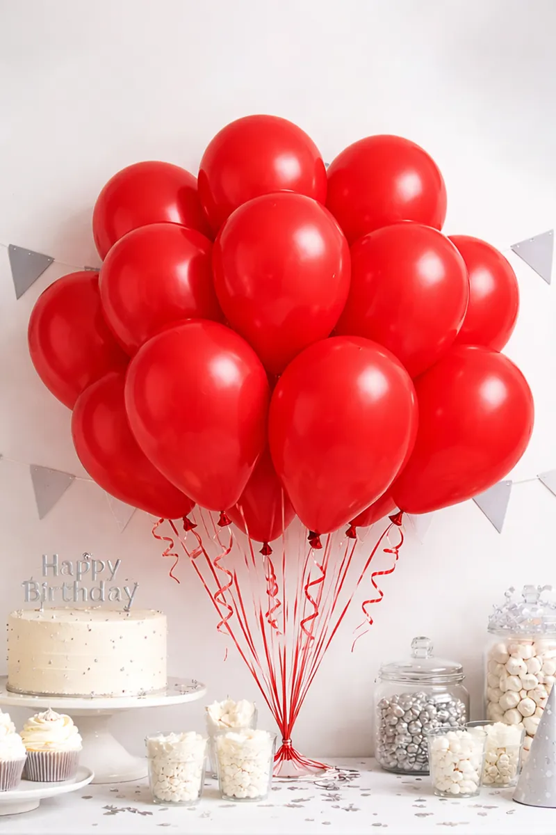 Fun Time Prince Celebrations Party Balloons - (Red)