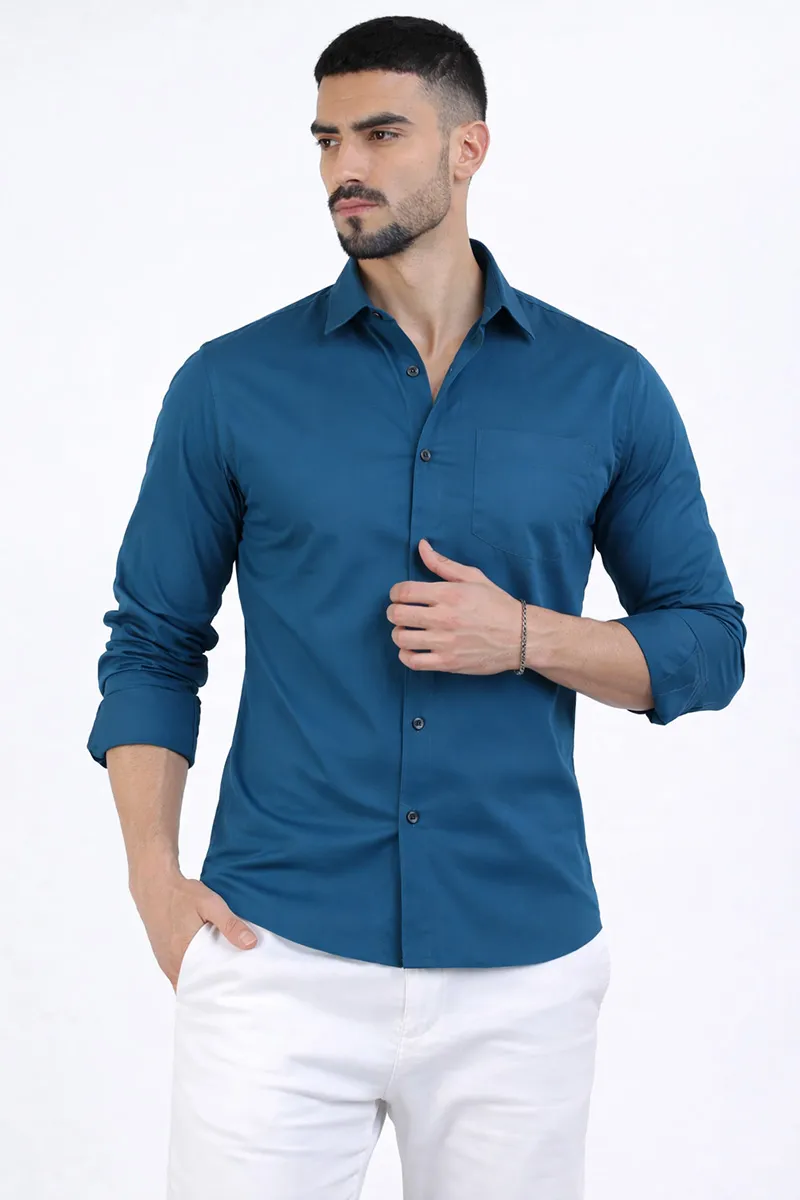Men's Slim Fit Cotton Twill Shirt