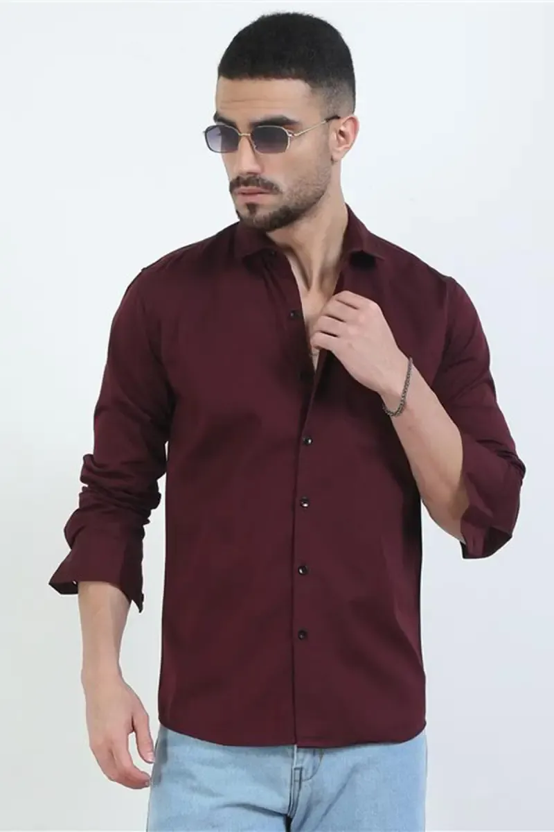Cotton Slim Fit Shirt for Men