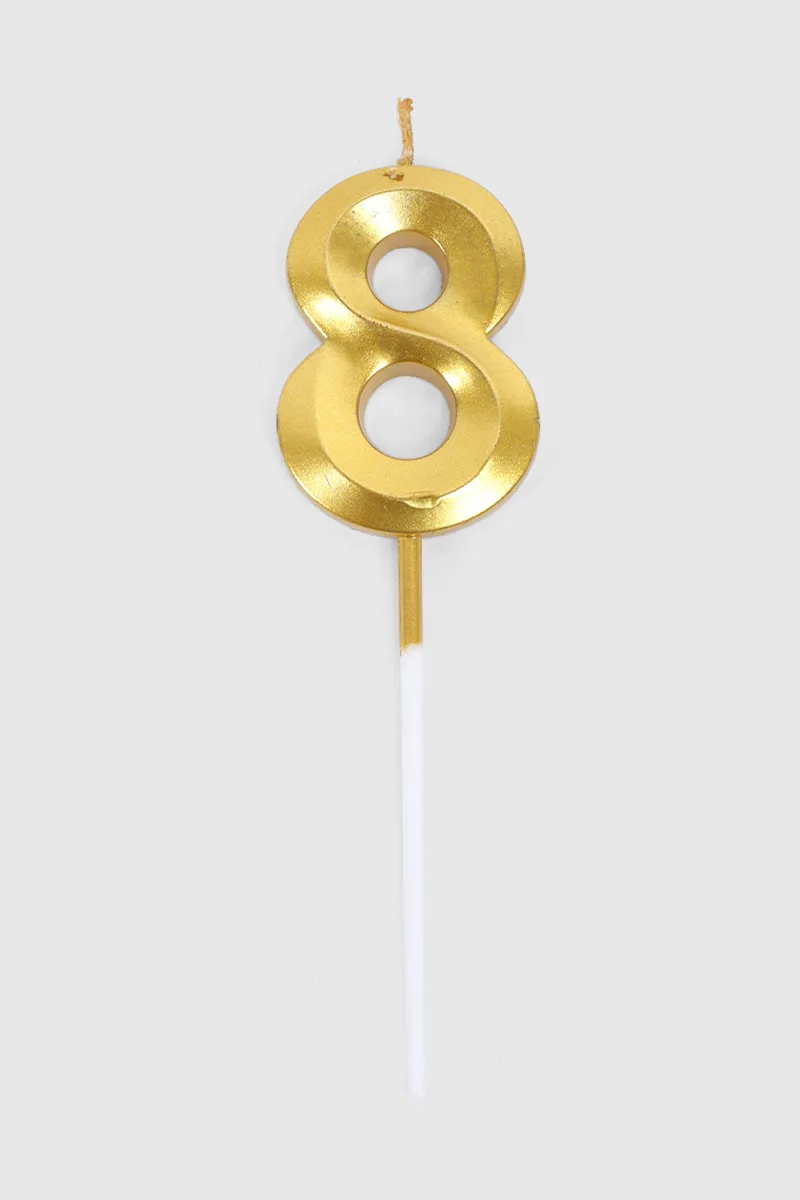 Birthday Candle Number Eight - (Gold) 027573GOL(EI