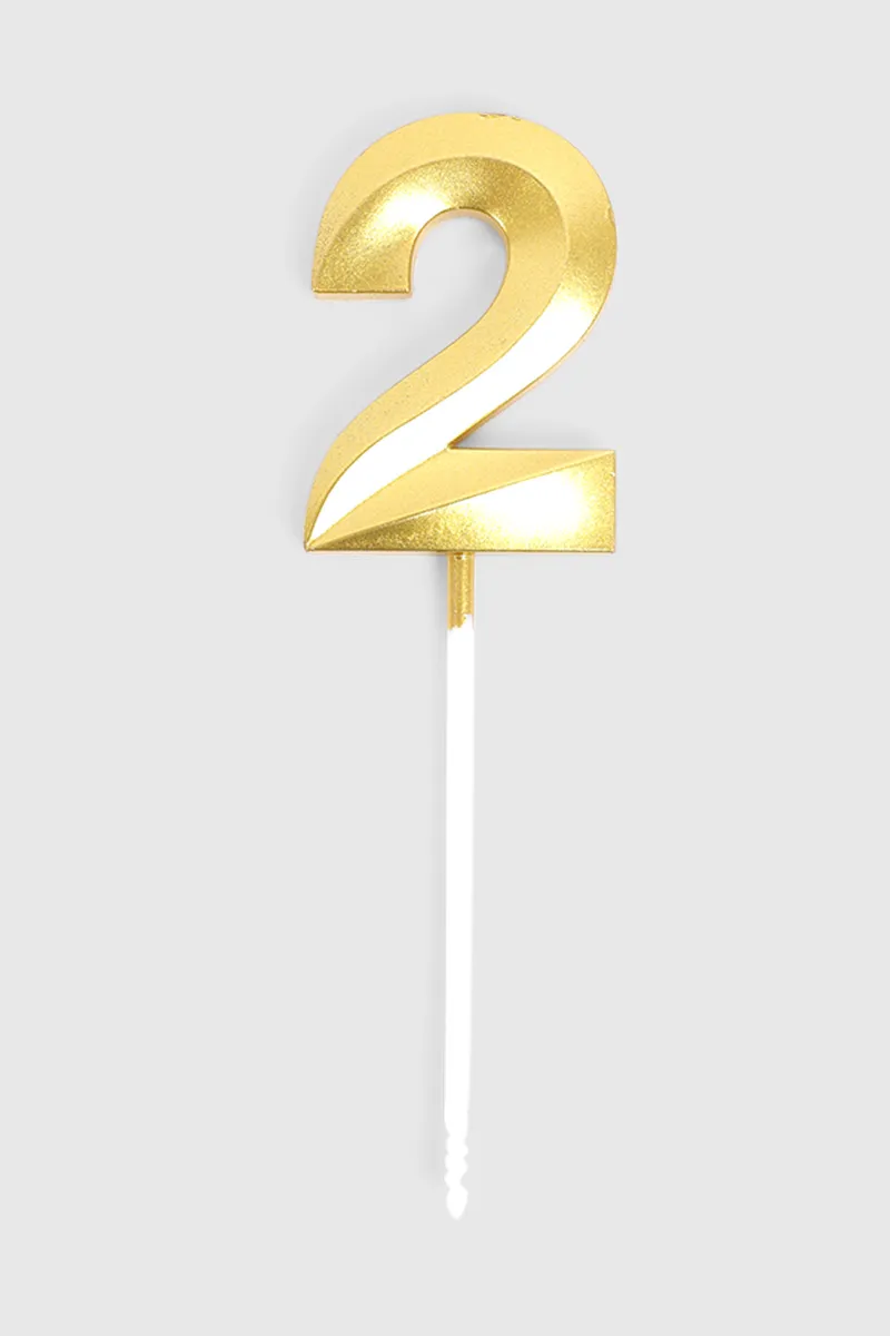 Birthday Candle Number Two - (Gold) 027573GOL(TW