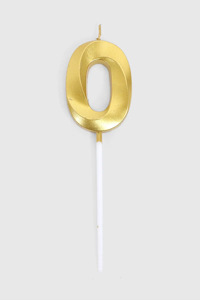 Birthday Candle Number Zero - (Gold) 027573GOL(ZE