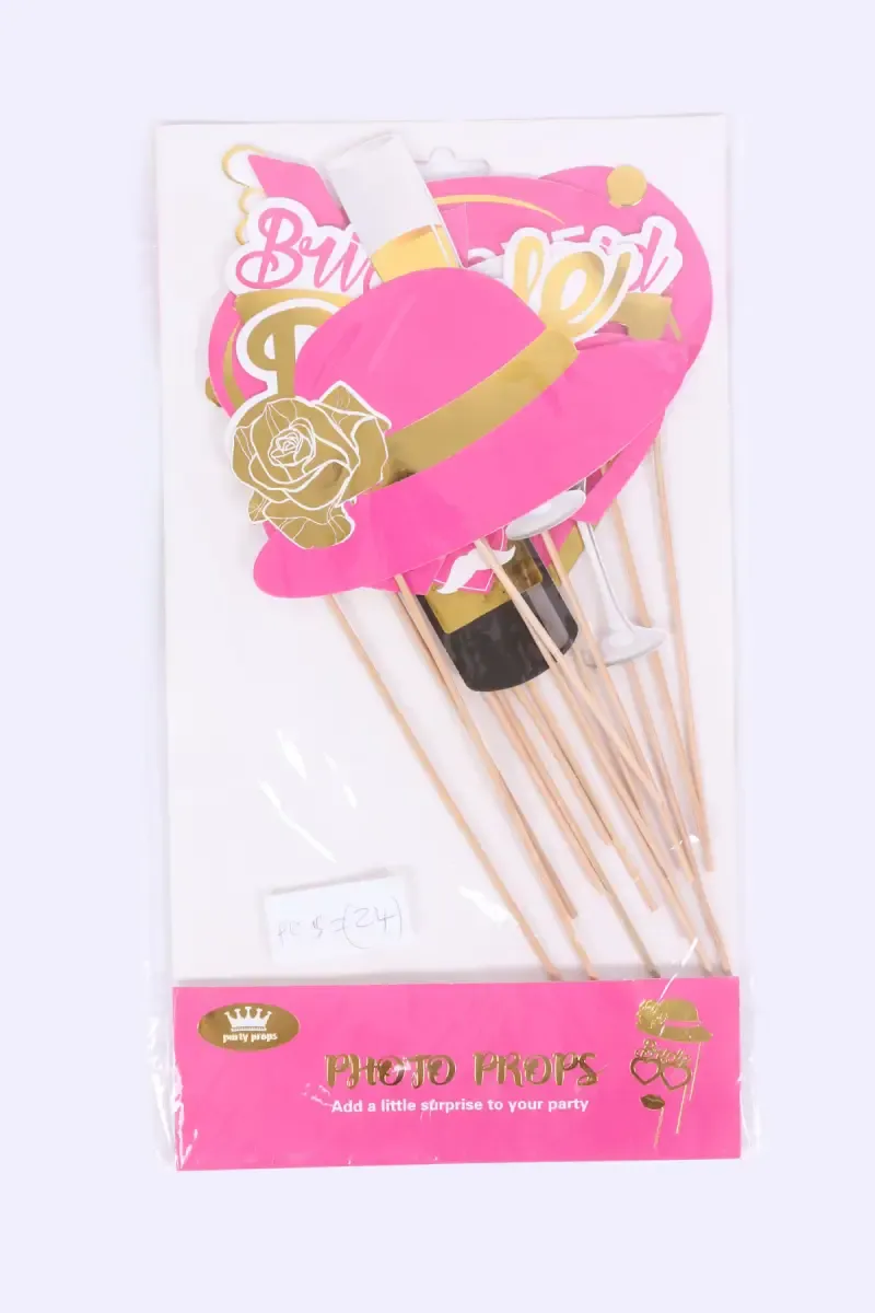Photo Props for Bride To Be Party (Pink)