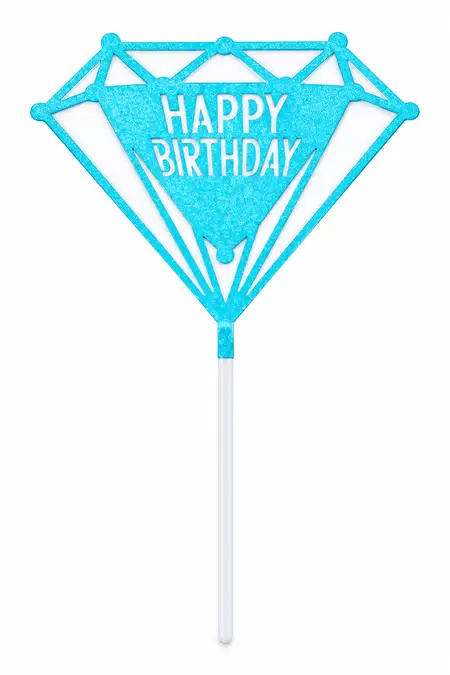 Happy Birthday Cake Topper (Blue) 027595BLU2