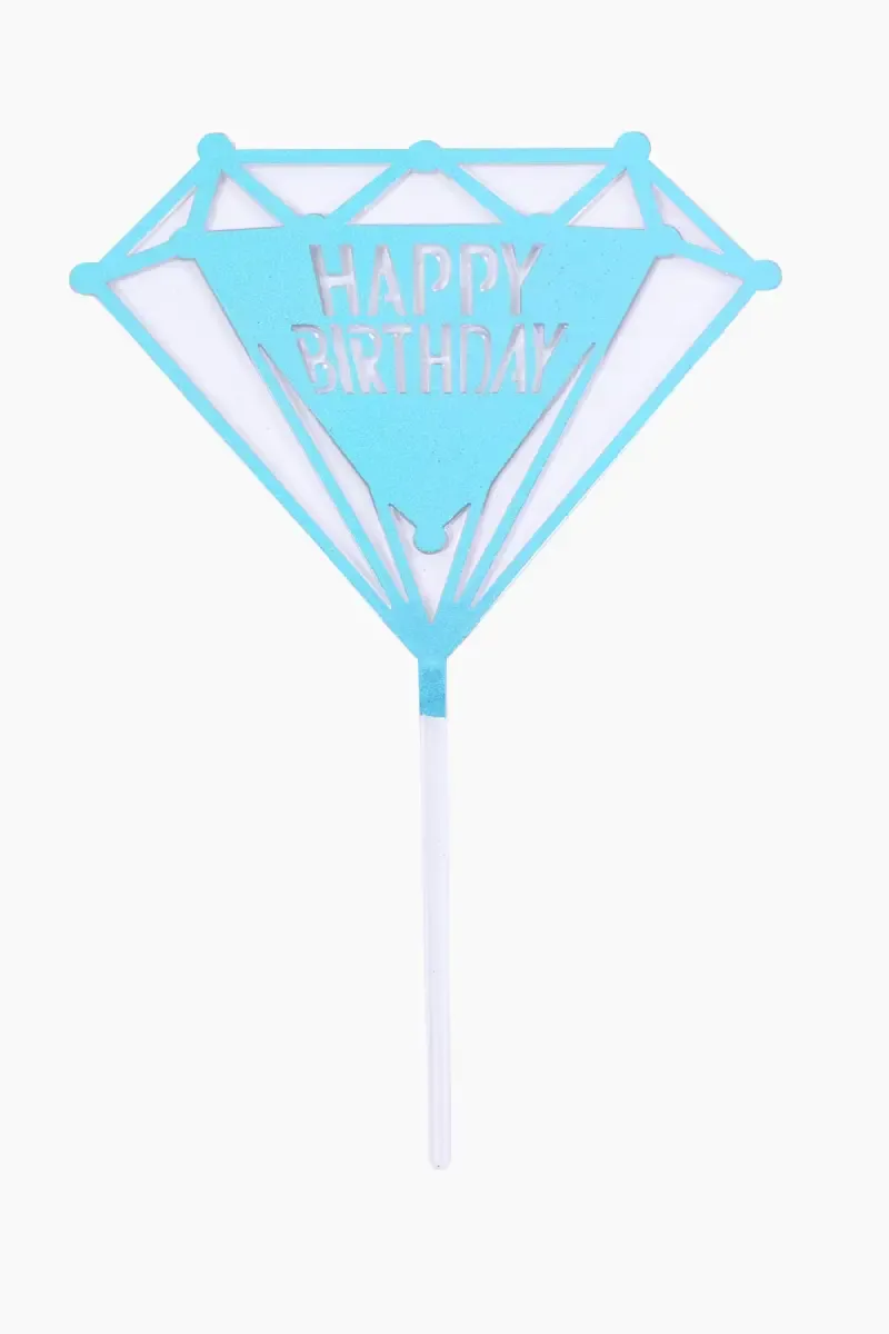 Happy Birthday Cake Topper (Blue) 027595BLU2
