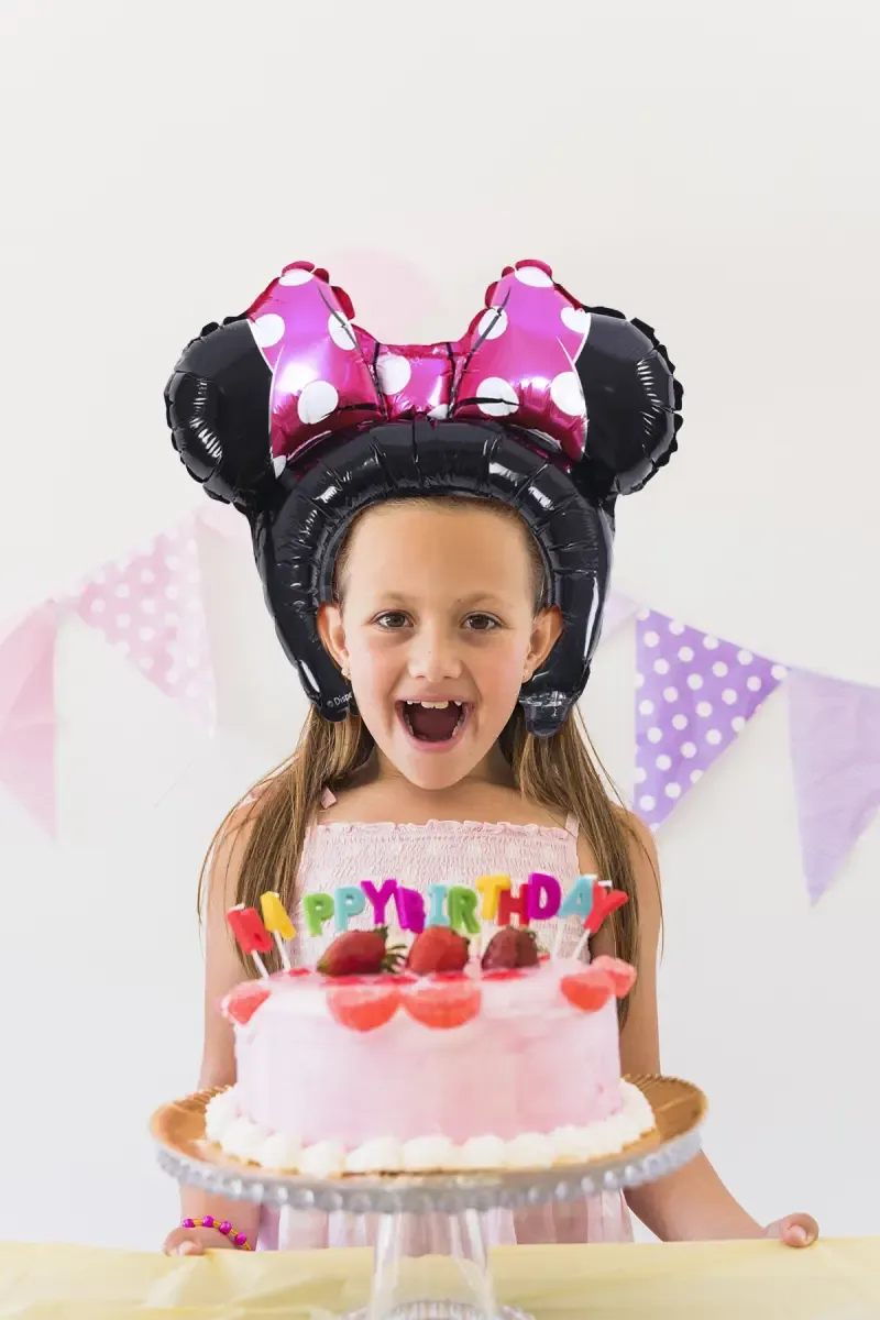 Headband Balloon for Parties - Minnie Mouse (Pink)