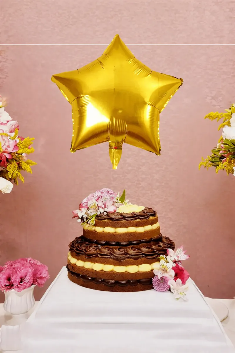 Star Shaped Balloon for Party (Foil, Gold, 18 Inches)