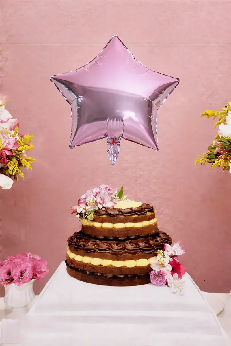 Star Shaped Balloon for Party (Foil, Rose Gold, 18 Inches)