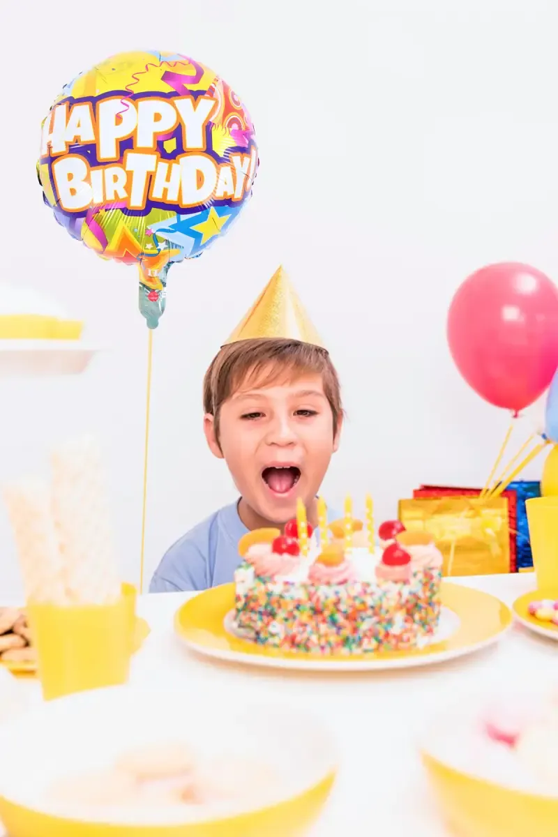 "HAPPY BIRTHDAY" Balloon - Single Bubble (Foil, 18 Inches)