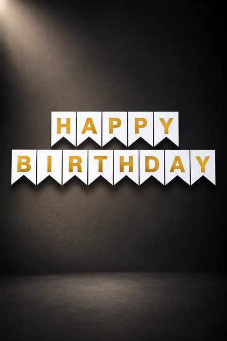 Happy Birthday Letter Banner - 13 Pcs 027718WHI2