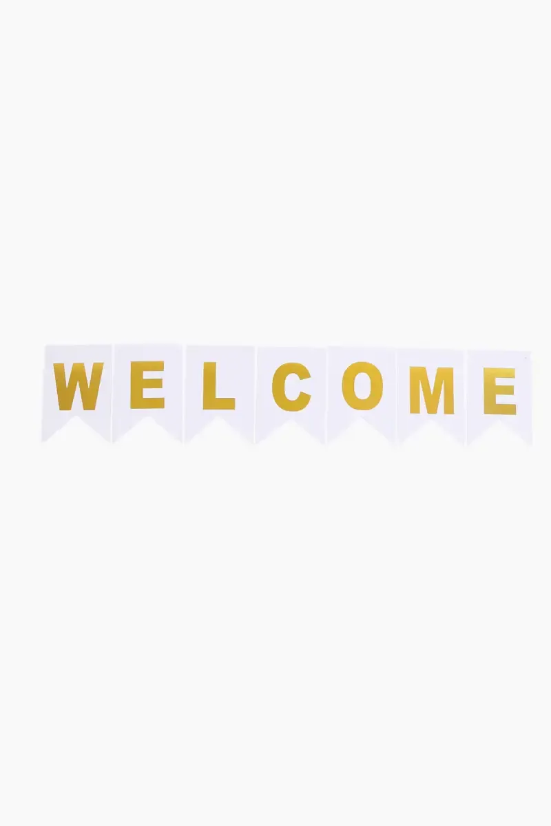 WELCOME Party Hanging (White)