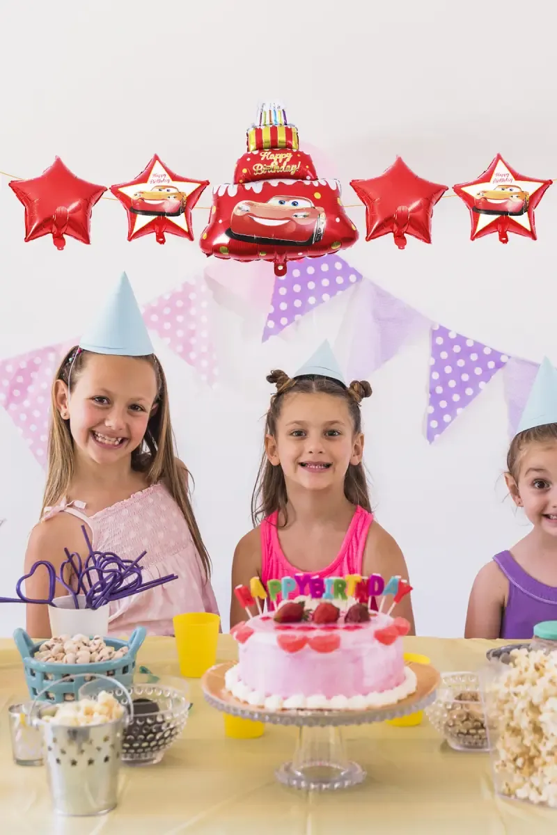 Super Car Theme Foil Balloon- 5 pcs