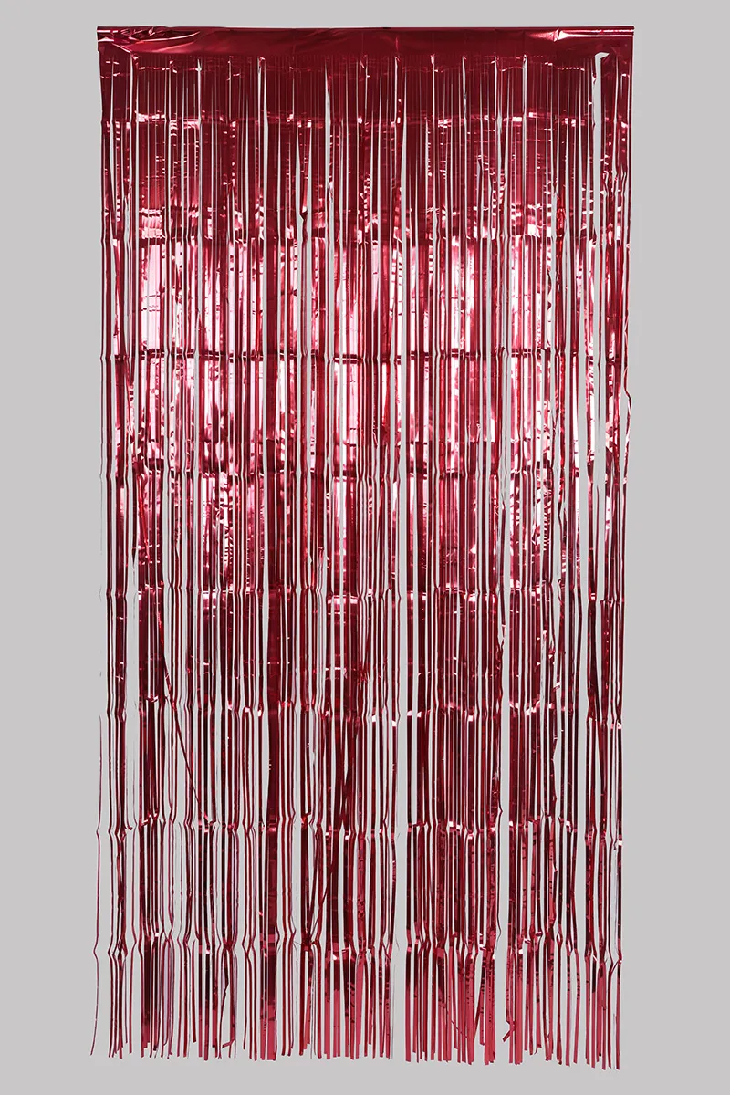 Foil Fringe Curtain for Party Decoration (Red)- 3 X 6 Mtrs 027749RED2