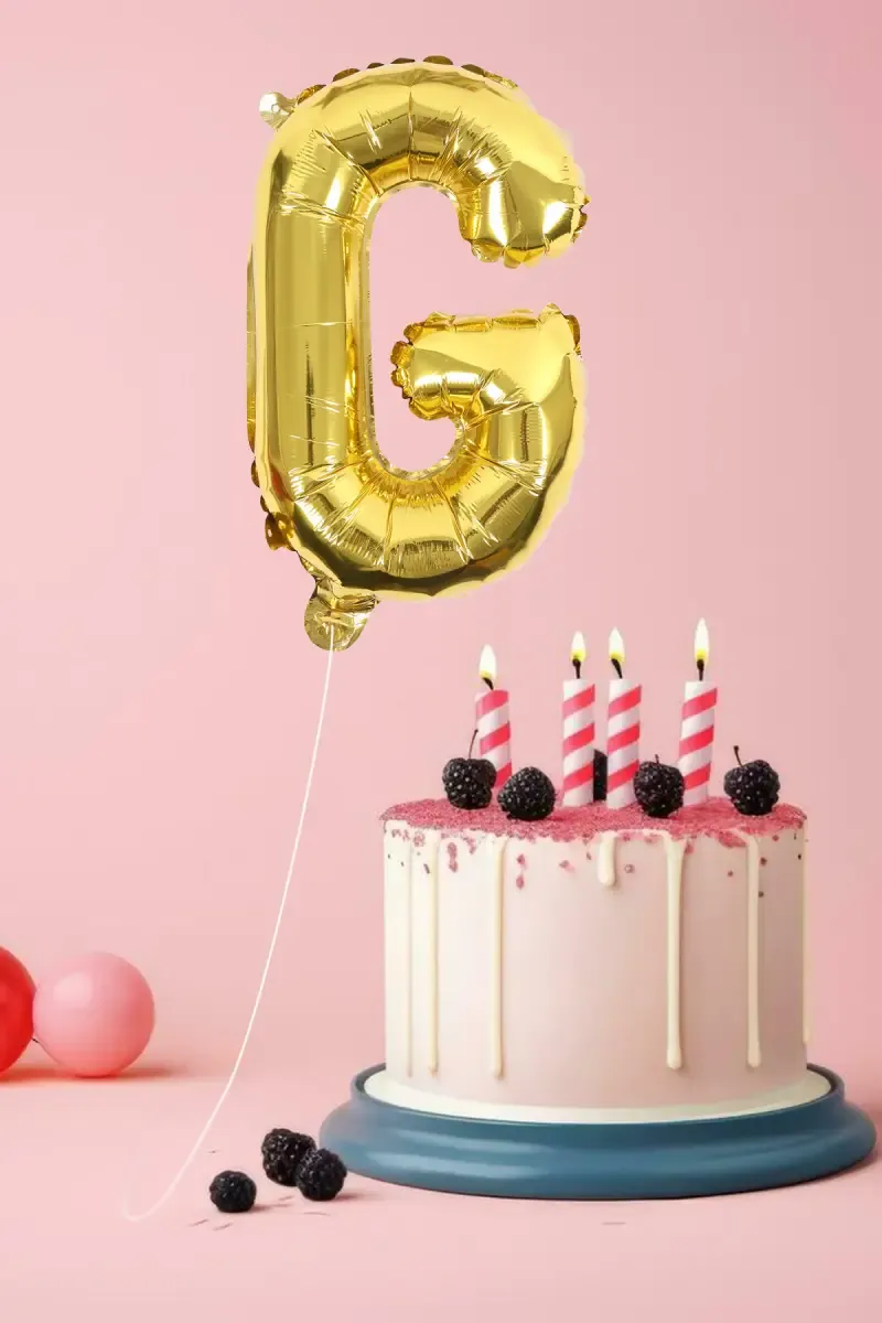 Alphapet Party Balloon - Letter "G" (Foil, Golden Color, 16 Inches) 027762GOLG