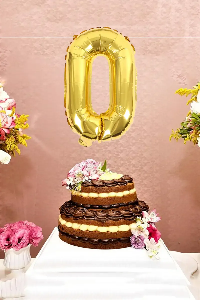 Alphapet Party Balloon - Letter "O" (Foil, Golden Color, 16 Inches) 027762GOLO